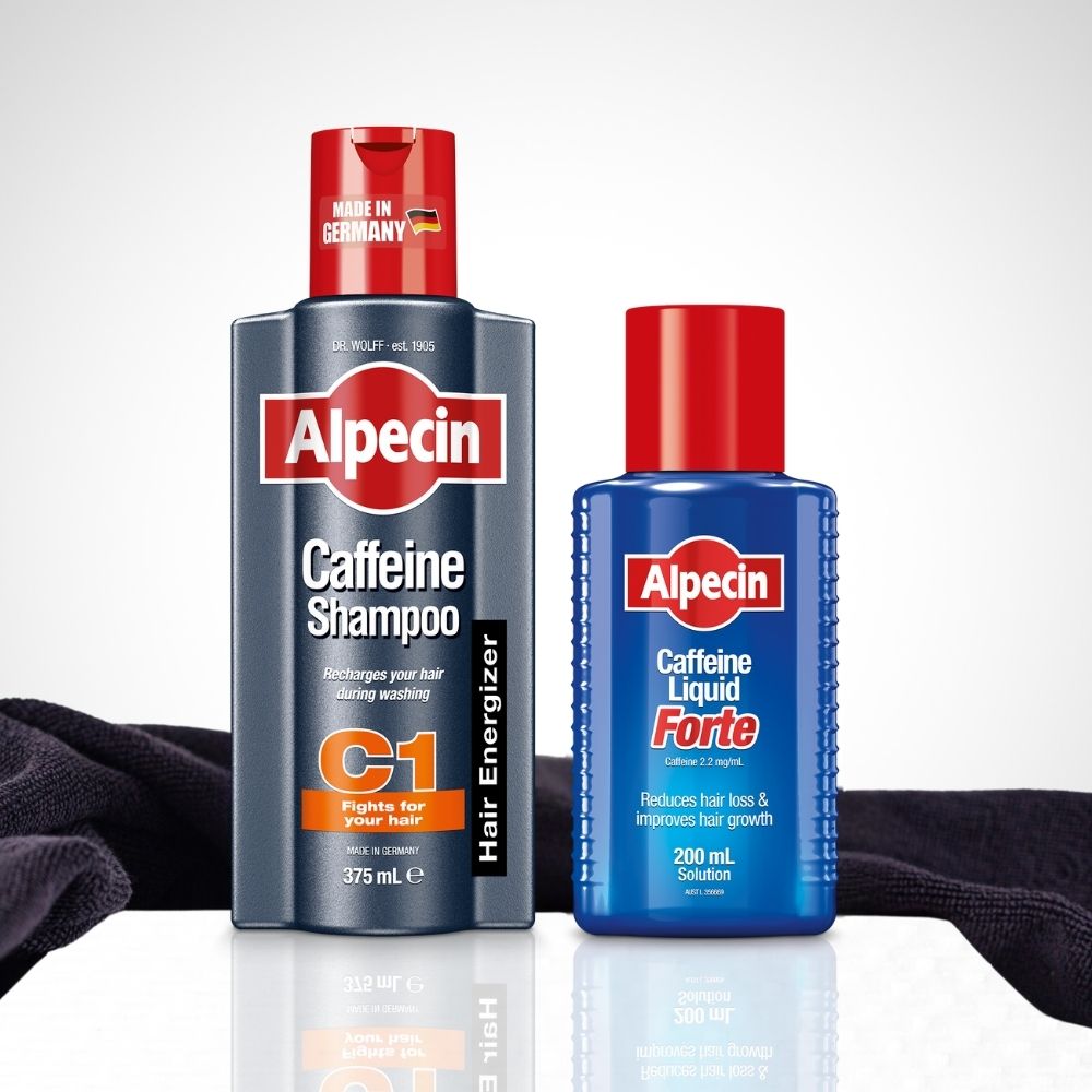 Alpecin Hair Loss Set – Caffeine Shampoo 375ml + Caffeine Liquid Forte 200ml