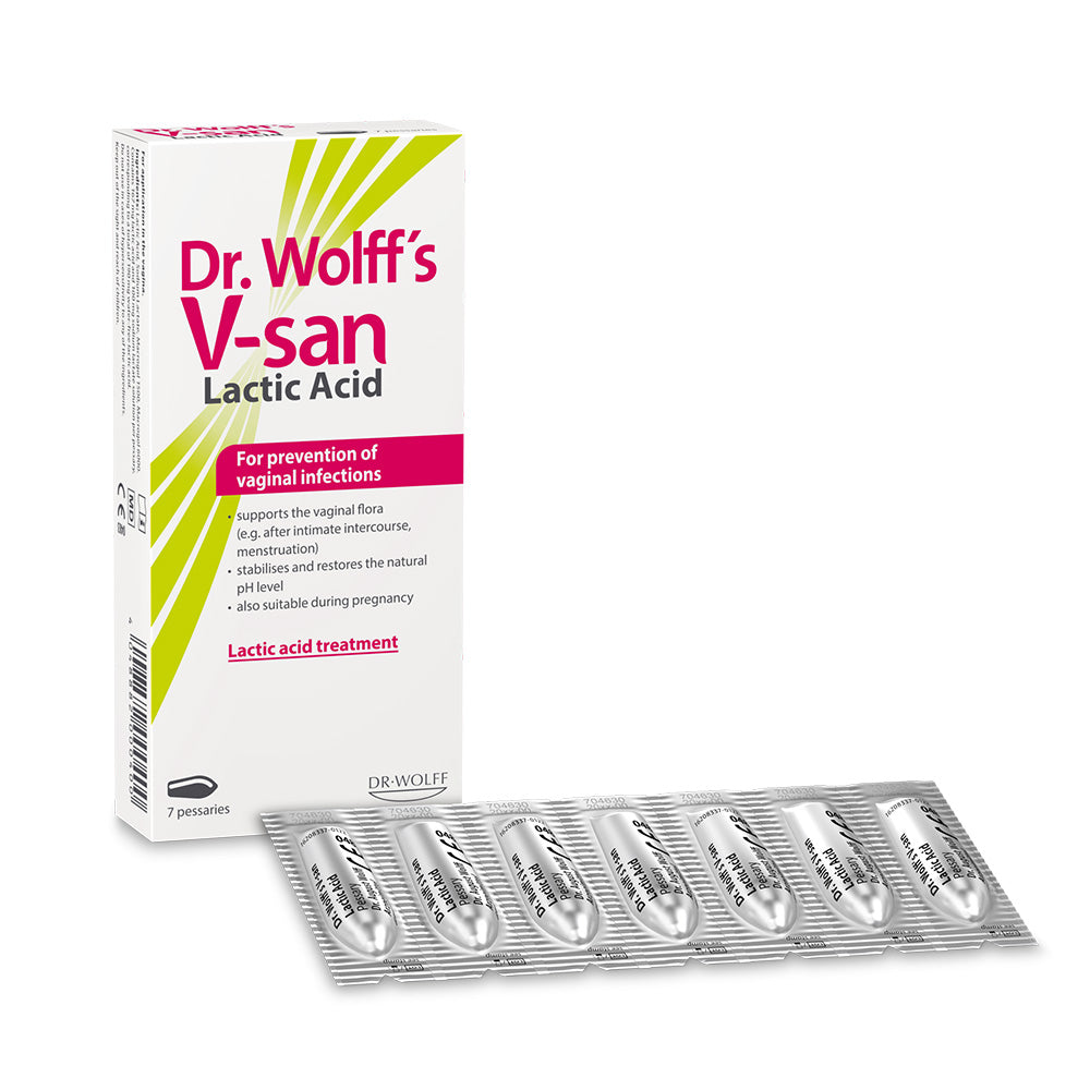Dr. Wolff’s V-san Lactic Acid 7 pessaries - prevent vaginal infections