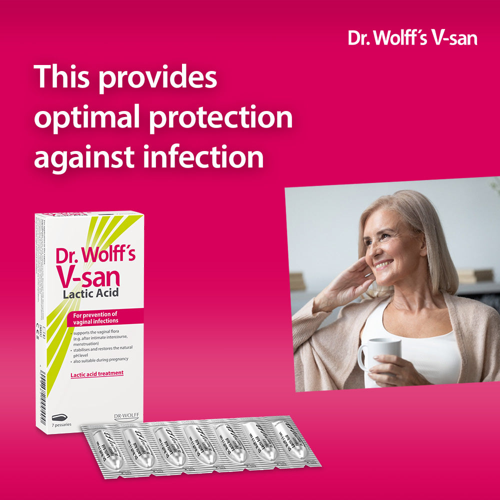 Dr. Wolff’s V-san Lactic Acid 7 pessaries - prevent vaginal infections