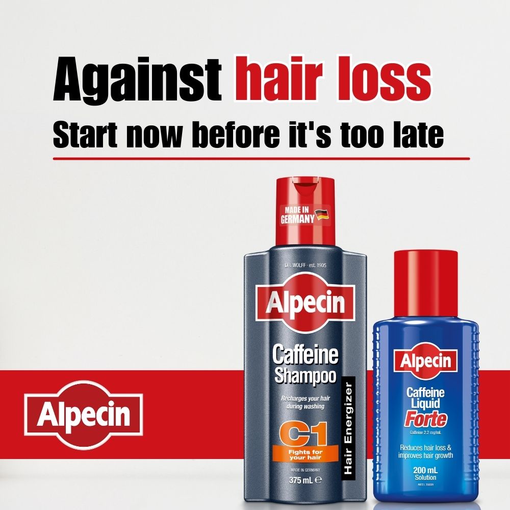 4x Alpecin Caffeine Shampoo C1 - For Stronger Hair, 375ml