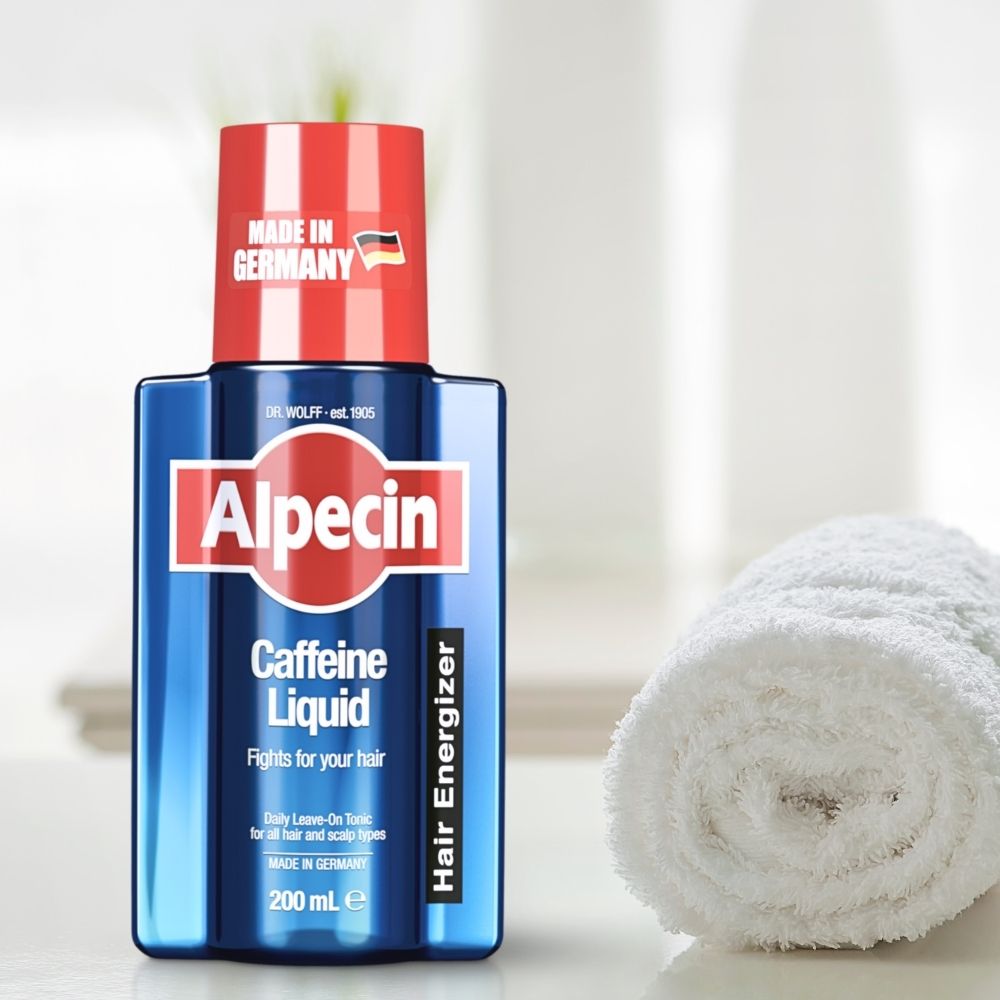 2x Alpecin Caffeine Liquid - Stronger Hair Leaving Scalp Energised 200ml