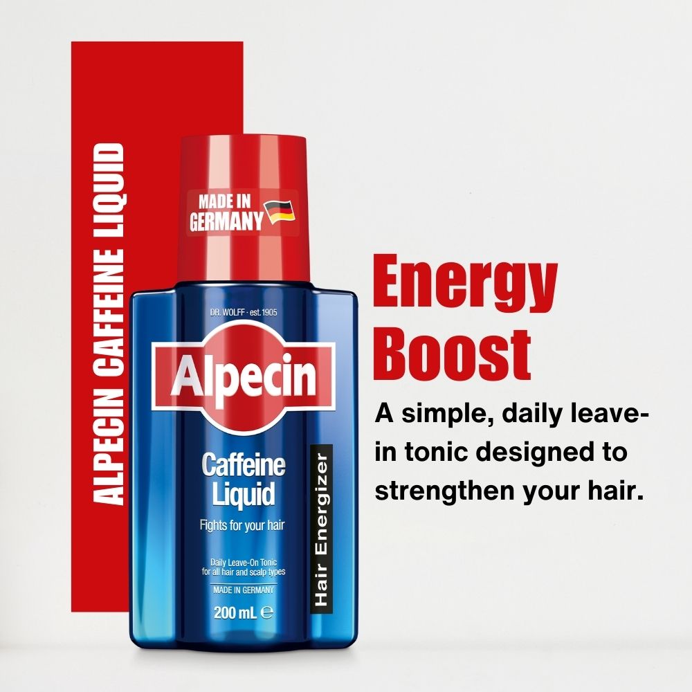 2x Alpecin Caffeine Liquid - Stronger Hair Leaving Scalp Energised 200ml