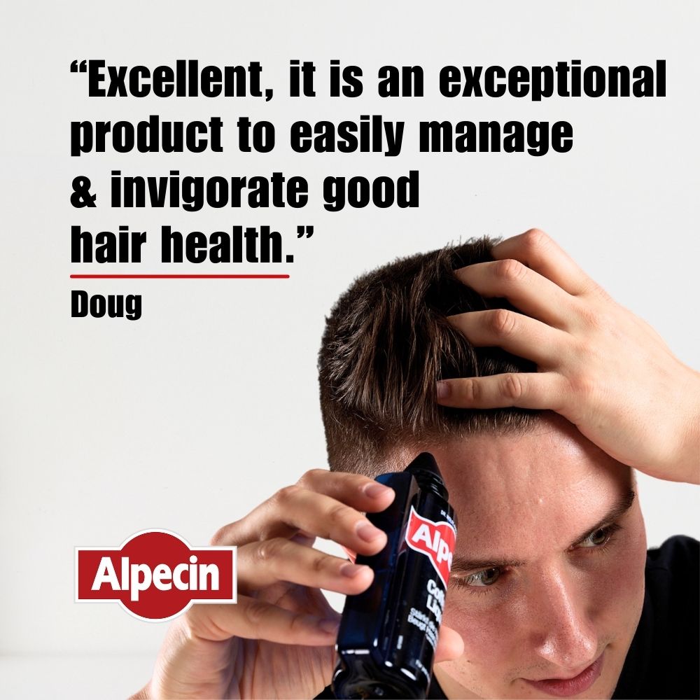 2x Alpecin Caffeine Liquid - Stronger Hair Leaving Scalp Energised 200ml