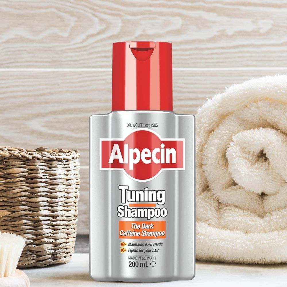 4x Alpecin Tuning Shampoo - Maintain Dark Hair - Thicker & Stronger Hair 200ml