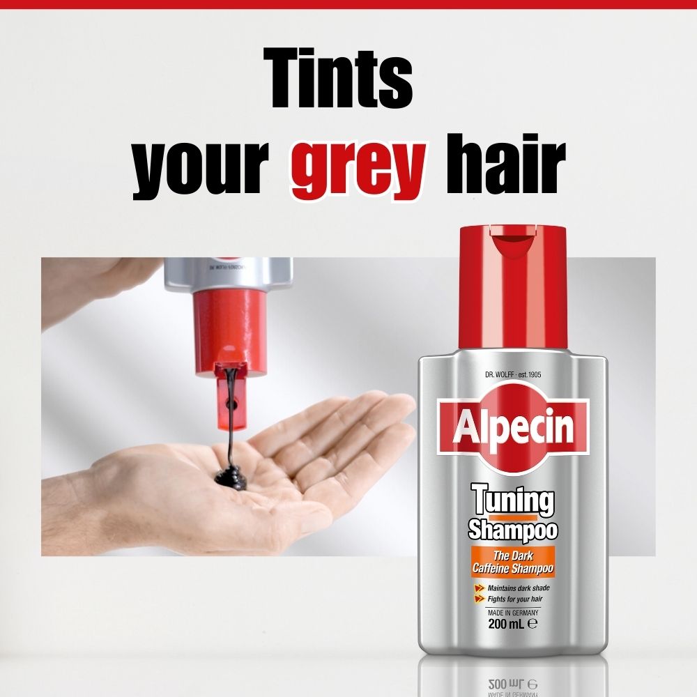 4x Alpecin Tuning Shampoo - Maintain Dark Hair - Thicker & Stronger Hair 200ml