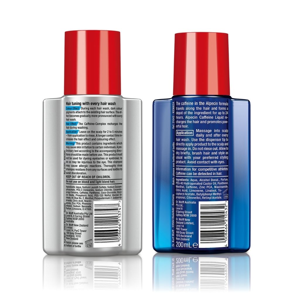 Alpecin Starter-Pack – Tuning Shampoo for Grey Hair + Caffeine Liquid