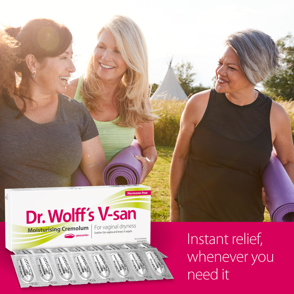 Dr. Wolff's V-san Care Set - Moisturising Cream 50g +Moisturising Cremolum 16 Pessaries