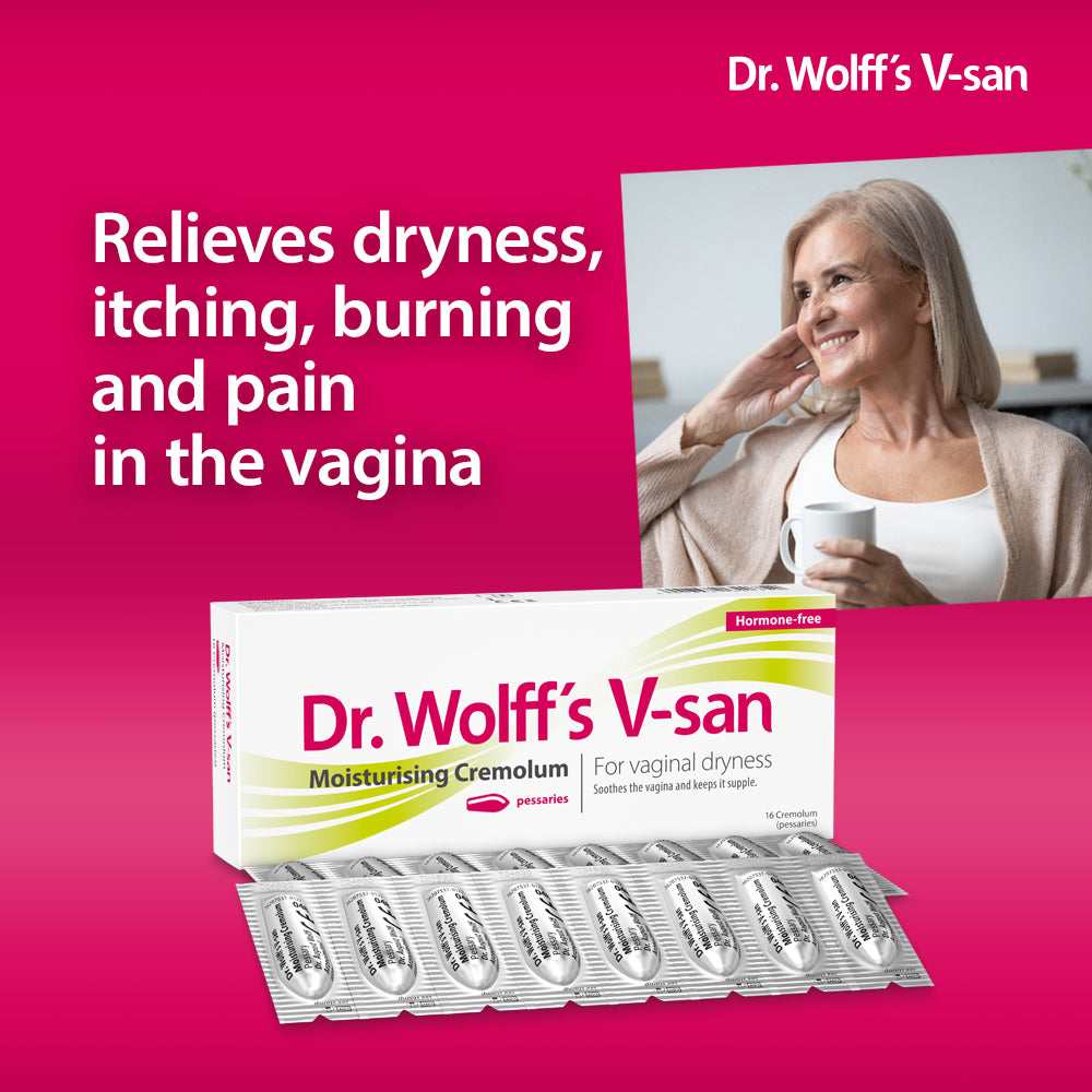 Dr. Wolff's V-san Care Set - Moisturising Cream 50g +Moisturising Cremolum 16 Pessaries