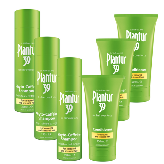 3x Starter Pack - Plantur 39 Shampoo + Conditioner Bundle For Coloured Hair Media 1 of 5