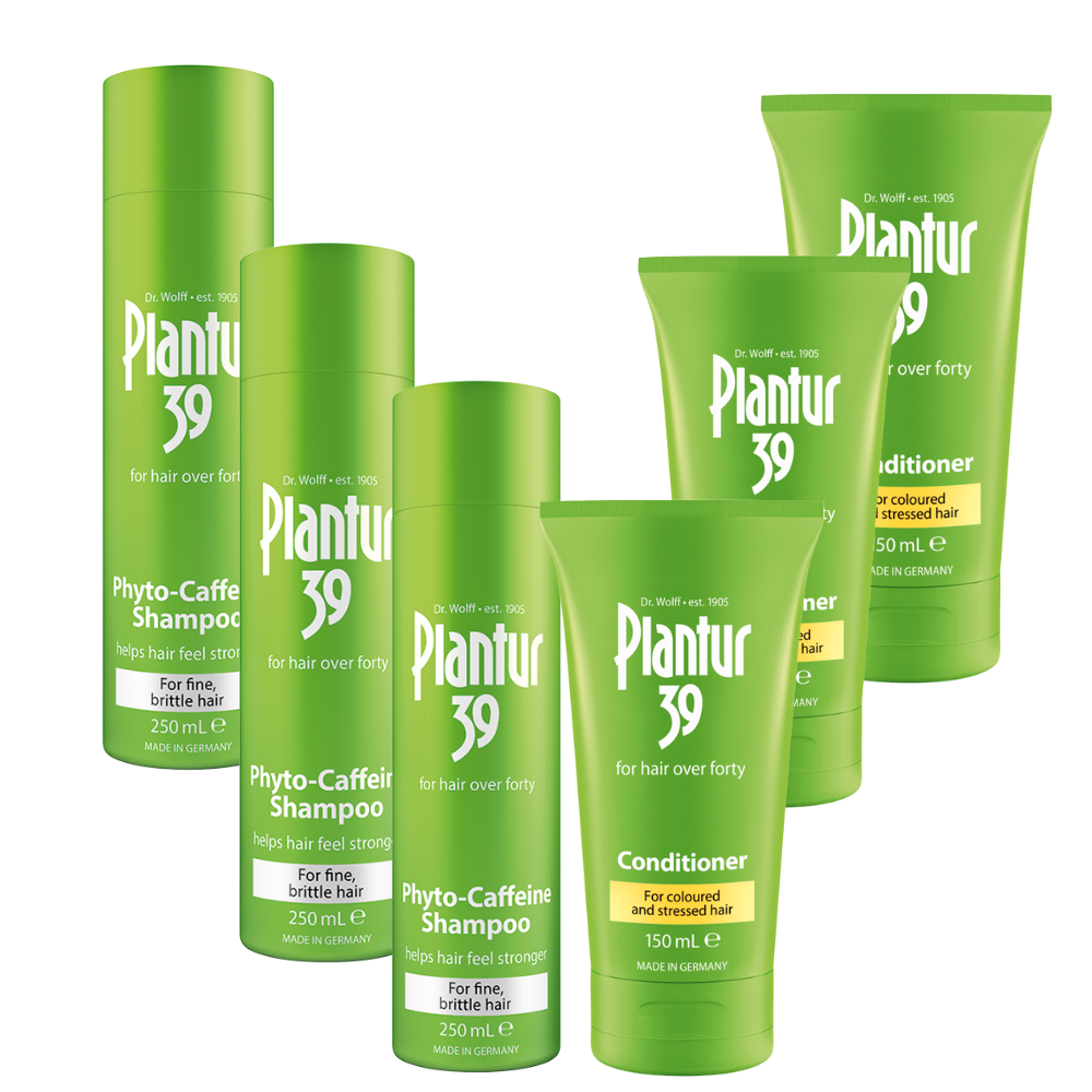 3x StarterPack Plantur 39 Shampoo Conditioner Bundle For Thin Hair