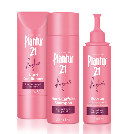 Plantur 21 #longhair Nutri-Caffeine Shampoo, Conditioner, Booster for Naturally Long Hair complete care bundle