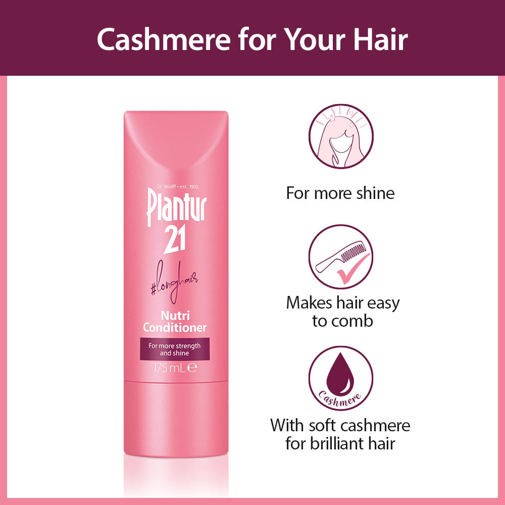 Plantur 21#longhair Conditioner for Longer and Brilliant Hair, 175ml - cashmere for your hair for more shine