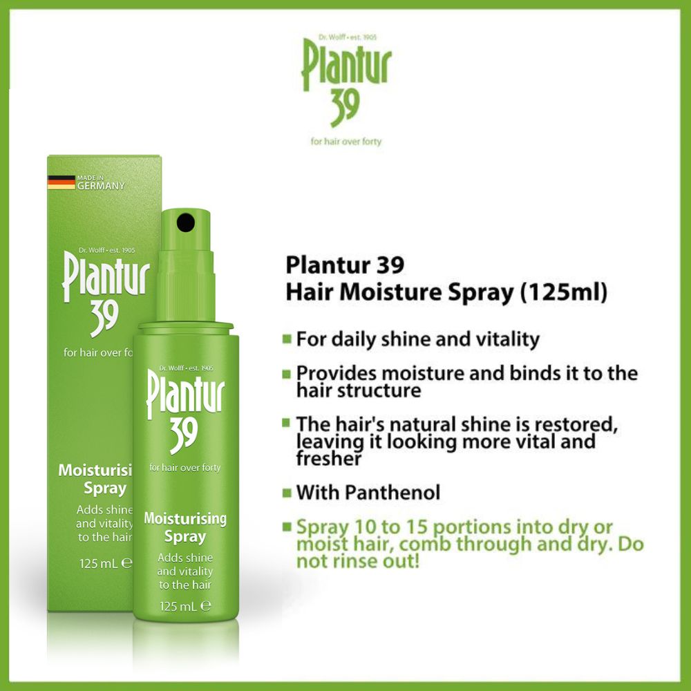 Plantur 39 Full Range Bundle for Coloured and Stressed Hair, Shampoo, Conditioner, Tonic and Moisturising spray - Adds Volume & Strength