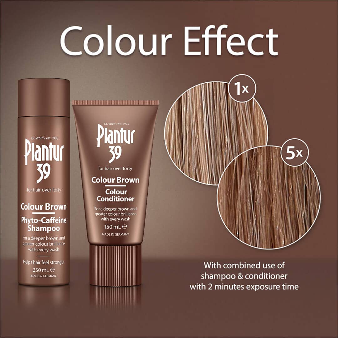 Plantur 39 colour brown colour effect with 2 minutes exposure time
