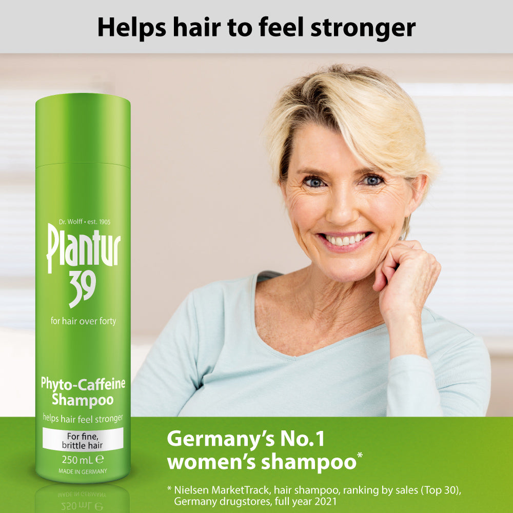Plantur 39 helps hair feel stronger - Made in Germany