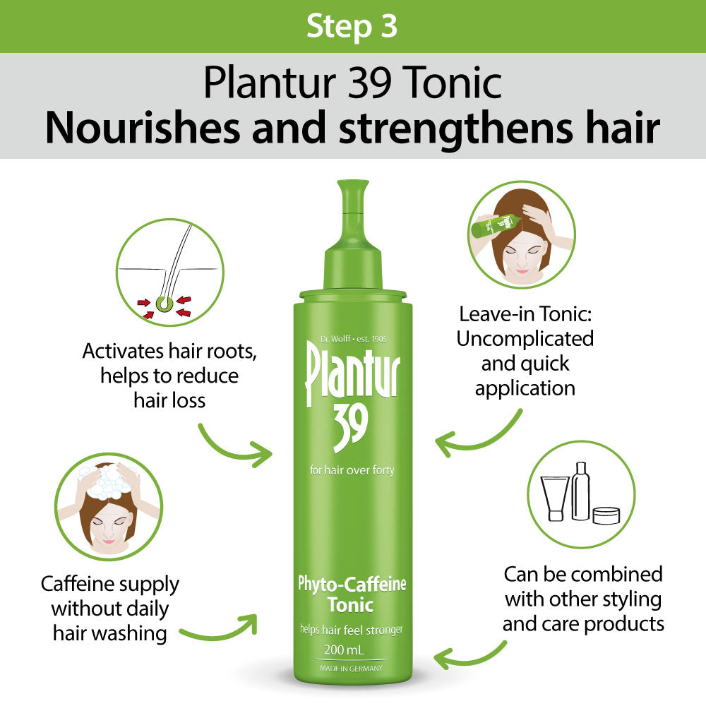 Step 3 Plantur 39 Tonic to strengthen the hair