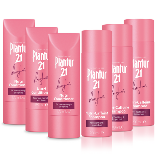 Plantur 21 Signature Growth Package 3x Plantur 21 Shampoo + Conditioner Bundle for Naturally Long Hair