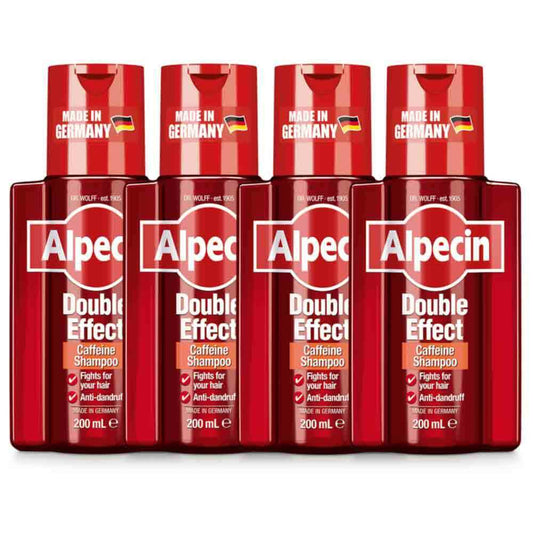 4x Alpecin Double Effect Caffeine Shampoo - Against Oily Dandruff, 200ml