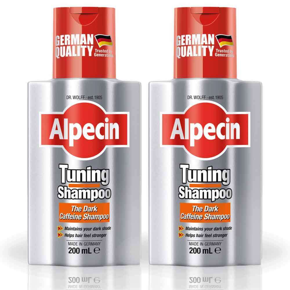2x Alpecin Tuning Shampoo - Maintain Dark Hair - Thicker & Stronger Hair 200ml